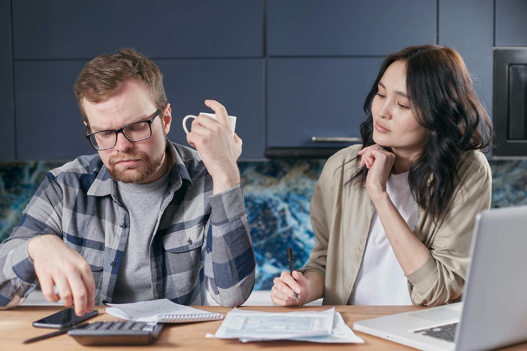 Couple stressed out about finances